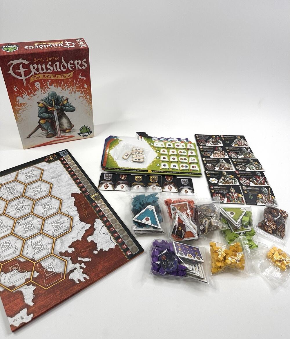 CRUSADERS THY WILL BE DONE BOARD GAME TASTY MINSTREL GAMES SETH JAFFEE 2017